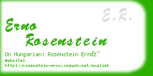 erno rosenstein business card